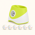 Auto Fetch Ball Launcher - green and white automatic ball launcher with six balls